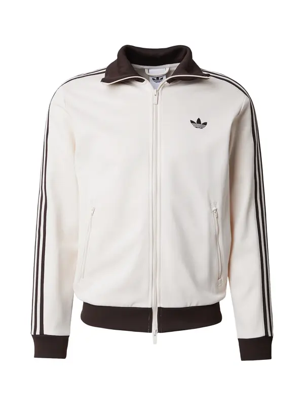 ADIDAS ORIGINALS ADIDAS ORIGINALS Jopa na zadrgo 'Classic'  temno rjava / off-bela