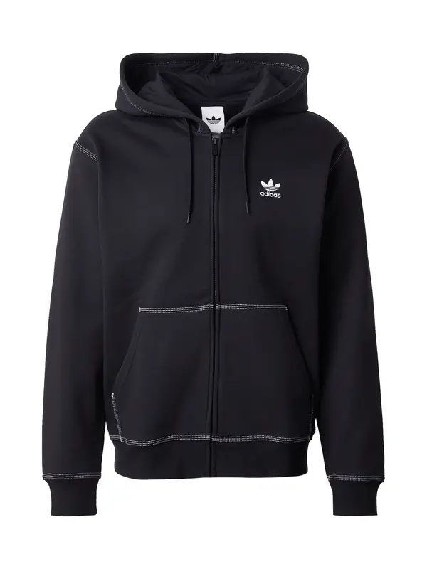 ADIDAS ORIGINALS ADIDAS ORIGINALS Jopa na zadrgo 'ESSENTIALS'  črna / bela