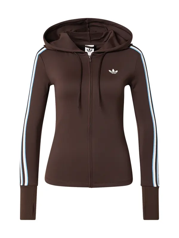 ADIDAS ORIGINALS ADIDAS ORIGINALS Jopa na zadrgo 'Trefoil'  svetlo modra / čokolada / bela