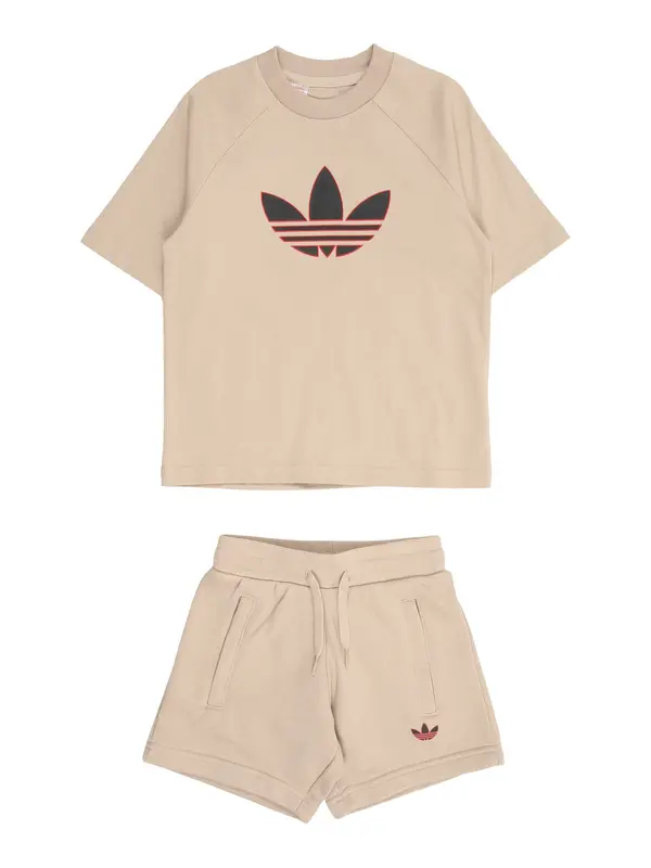 ADIDAS ORIGINALS ADIDAS ORIGINALS Komplet  temno bež / rdeča / črna