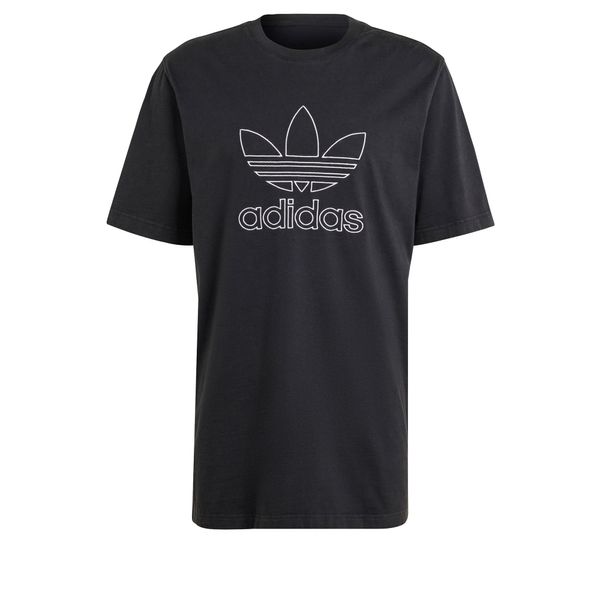 ADIDAS ORIGINALS ADIDAS ORIGINALS Majica 'Adicolor Outline Trefoil'  črna / bela