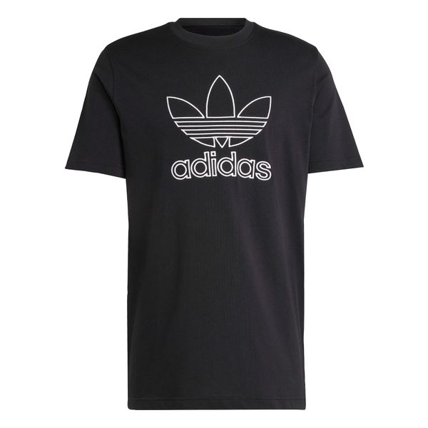 ADIDAS ORIGINALS ADIDAS ORIGINALS Majica 'Adicolor Outline Trefoil'  črna / bela
