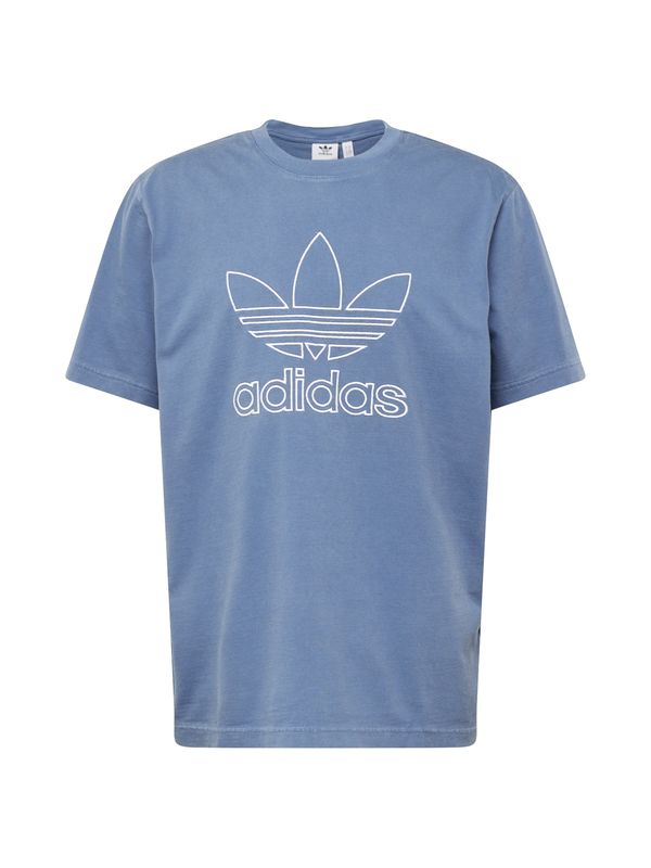 ADIDAS ORIGINALS ADIDAS ORIGINALS Majica 'Adicolor Outline Trefoil'  dimno modra / bela