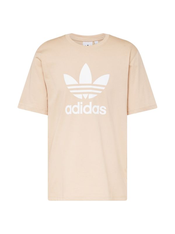 ADIDAS ORIGINALS ADIDAS ORIGINALS Majica 'Adicolor Trefoil'  bež / bela