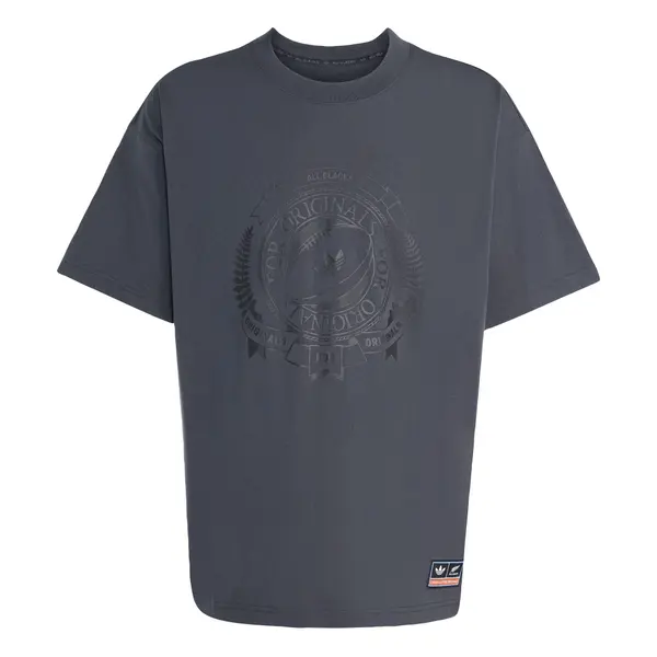 ADIDAS ORIGINALS ADIDAS ORIGINALS Majica 'Adidas Originals & All Blacks'  temno siva / črna