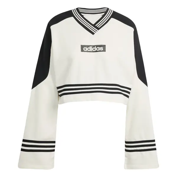 ADIDAS ORIGINALS ADIDAS ORIGINALS Majica 'Blocking Crewneck'  črna / bela