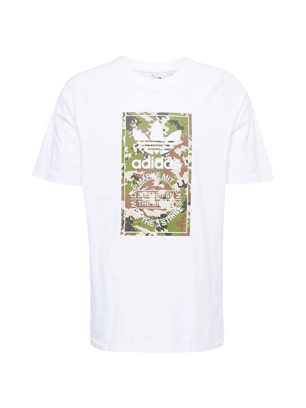 ADIDAS ORIGINALS ADIDAS ORIGINALS Majica 'CAMO TONGUE'  zelena / kaki / temno zelena / bela