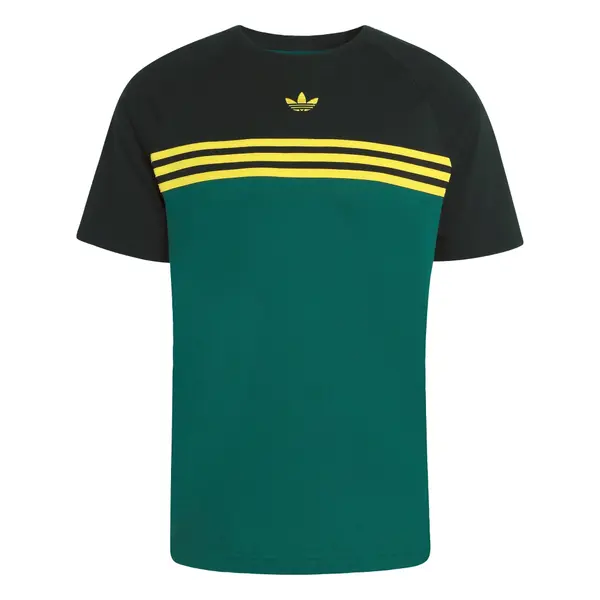 ADIDAS ORIGINALS ADIDAS ORIGINALS Majica 'CHEST STRIPES'  temno rumena / smaragd / črna