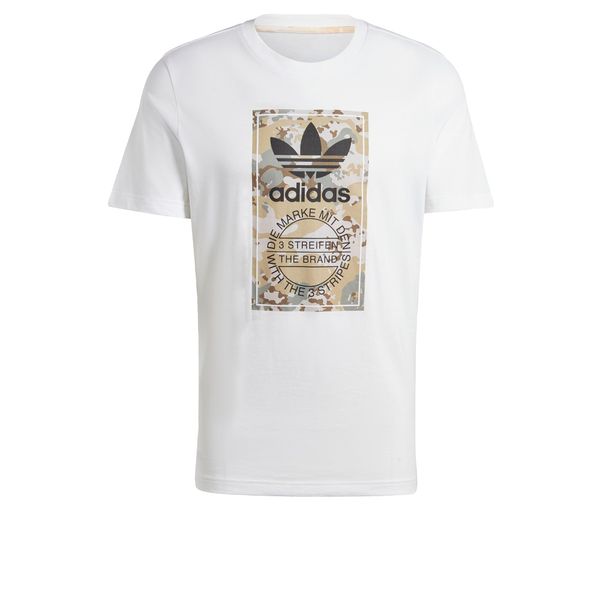 ADIDAS ORIGINALS ADIDAS ORIGINALS Majica 'Graphics Camo Tongue Label'  pesek / črna / bela