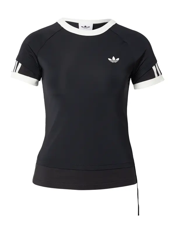 ADIDAS ORIGINALS ADIDAS ORIGINALS Majica 'LAYERED CALITEE'  črna / bela