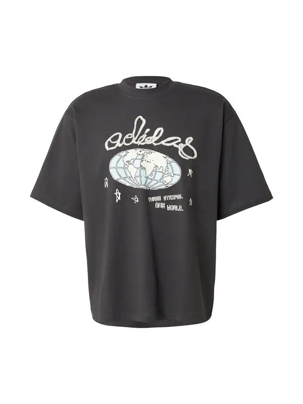 ADIDAS ORIGINALS ADIDAS ORIGINALS Majica 'ONE WORLD'  bež / svetlo modra / svetlo zelena / črna