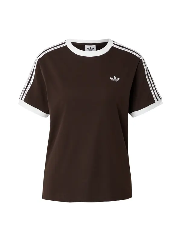 ADIDAS ORIGINALS ADIDAS ORIGINALS Majica  temno rjava / bela
