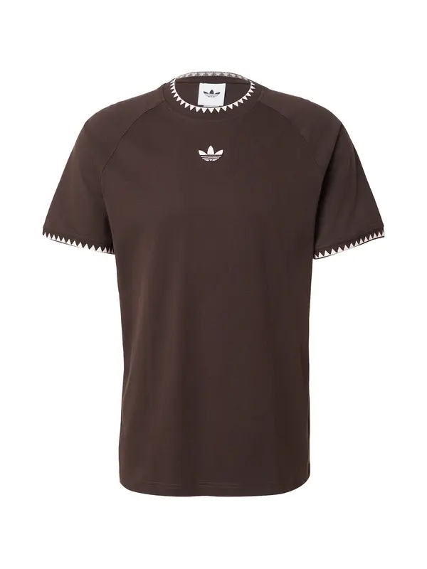 ADIDAS ORIGINALS ADIDAS ORIGINALS Majica  temno rjava / bela
