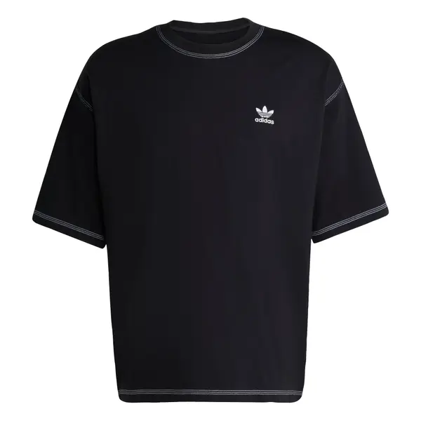 ADIDAS ORIGINALS ADIDAS ORIGINALS Majica 'Trefoil Essentials'  črna / bela