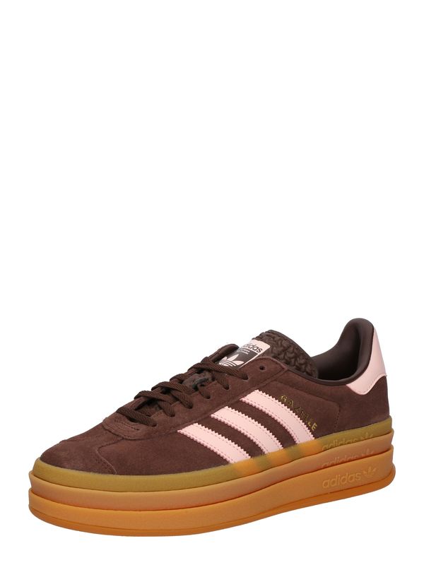 ADIDAS ORIGINALS ADIDAS ORIGINALS Nizke superge 'Gazelle Bold'  temno rjava / zlata / roza