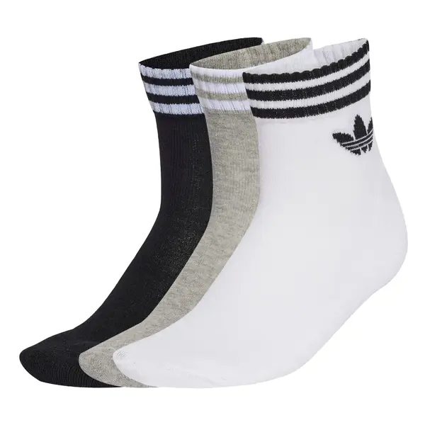 ADIDAS ORIGINALS ADIDAS ORIGINALS Nogavice '3-Stripes Ankle 3 Pairs'  pegasto siva / črna / bela