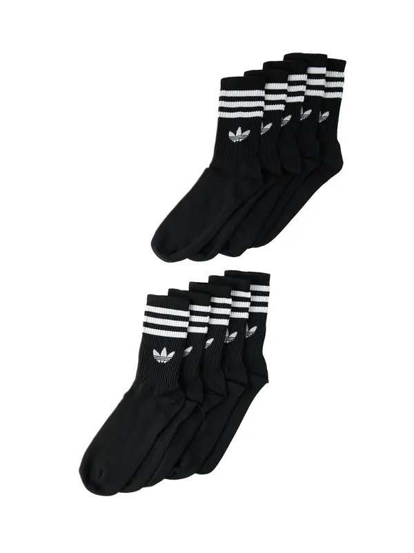 ADIDAS ORIGINALS ADIDAS ORIGINALS Nogavice '3-STRIPES CREW 10 PAIRS'  črna / bela