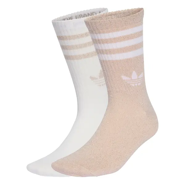 ADIDAS ORIGINALS ADIDAS ORIGINALS Nogavice '3-Stripes Glitter Crew 2 Pairs'  roza / bela