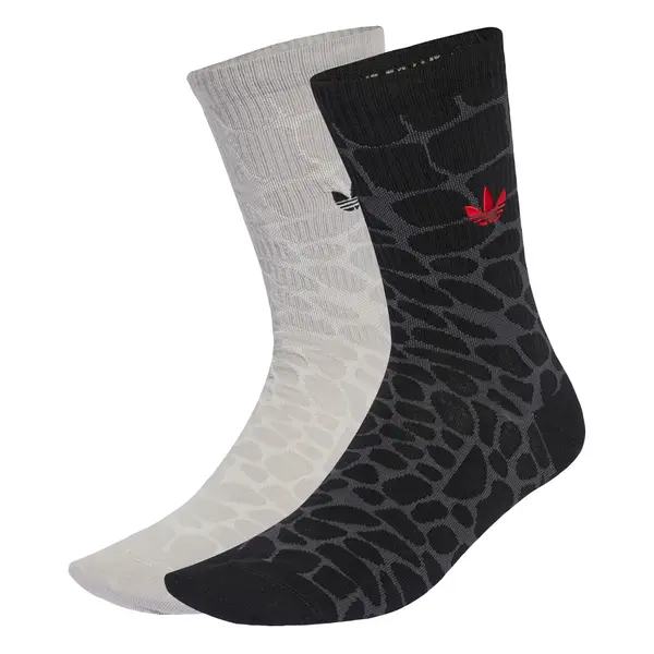 ADIDAS ORIGINALS ADIDAS ORIGINALS Nogavice 'CROCO CREW 2 PAIRS'  svetlo siva / temno siva / rdeča / črna