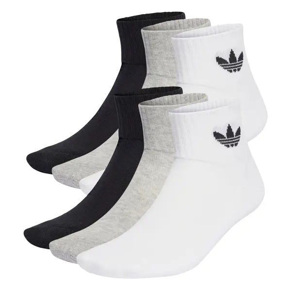 ADIDAS ORIGINALS ADIDAS ORIGINALS Nogavice 'Mid Ankle 6 Pairs'  pegasto siva / črna / bela