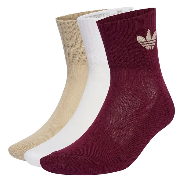 ADIDAS ORIGINALS ADIDAS ORIGINALS Nogavice 'Mid Crew 3 Pairs'  pesek / bordo / bela