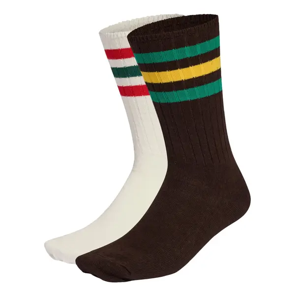 ADIDAS ORIGINALS ADIDAS ORIGINALS Nogavice 'Ribbed Crew 2 Pairs'  temno rjava / jelka / živo rdeča / bela