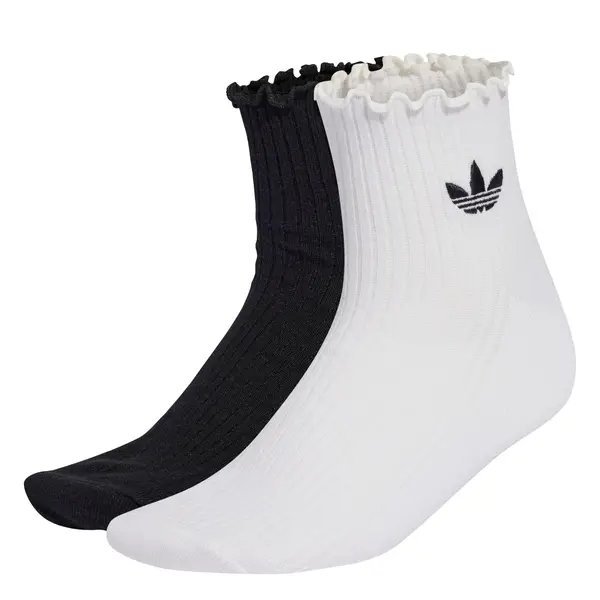 ADIDAS ORIGINALS ADIDAS ORIGINALS Nogavice 'RUFFLE QUARTER'  črna / bela
