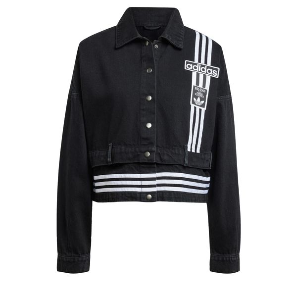 ADIDAS ORIGINALS ADIDAS ORIGINALS Prehodna jakna 'Adibreak'  črn denim / bela