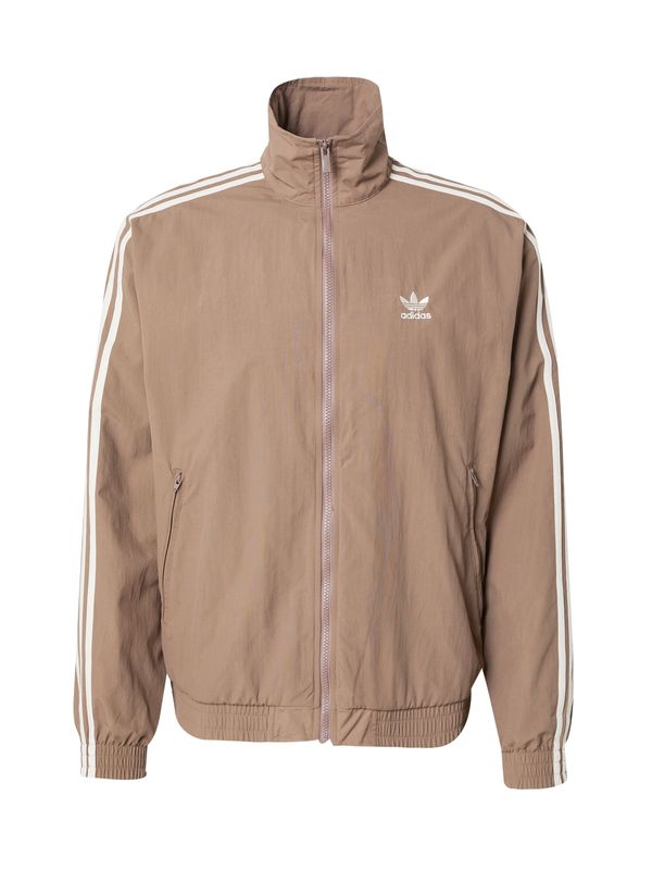 ADIDAS ORIGINALS ADIDAS ORIGINALS Prehodna jakna 'Adicolor Firebird'  svetlo rjava / bela