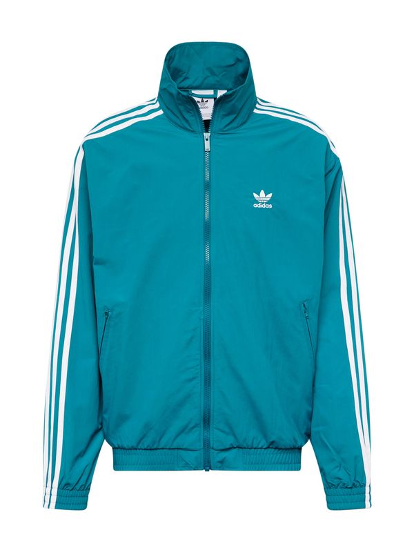 ADIDAS ORIGINALS ADIDAS ORIGINALS Prehodna jakna 'Adicolor Firebird'  turkizna / bela