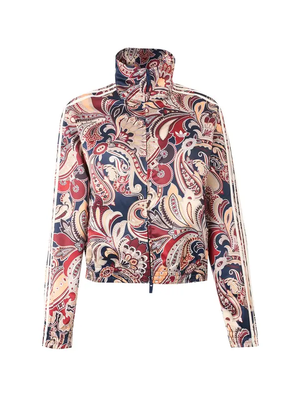 ADIDAS ORIGINALS ADIDAS ORIGINALS Prehodna jakna 'Liberty London Firebird'  nočno modra / svetlo rjava / oranžna / merlot