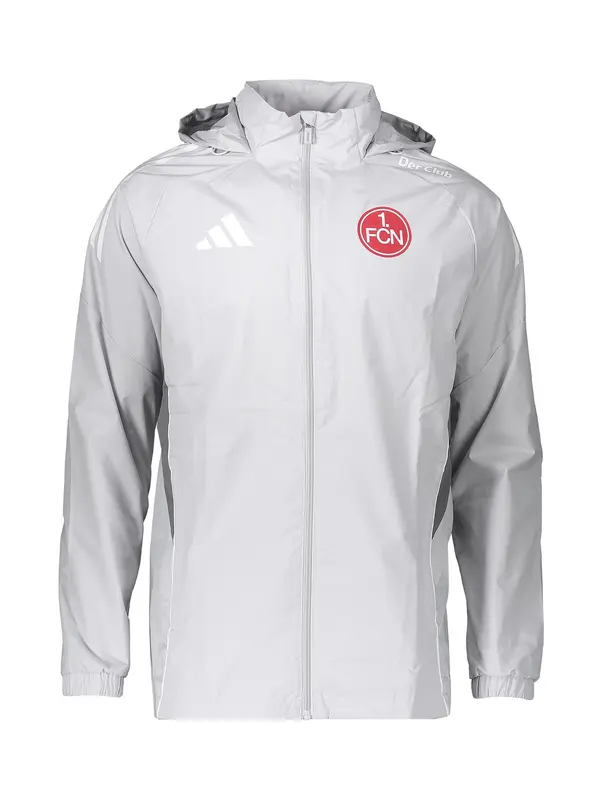 ADIDAS PERFORMANCE ADIDAS PERFORMANCE Športna jakna 'FC Nürnberg'  siva / rdeča / bela