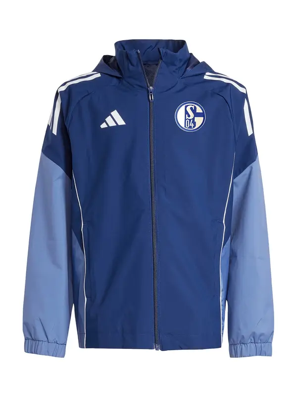 ADIDAS PERFORMANCE ADIDAS PERFORMANCE Športna jakna 'FC Schalke 04'  modra / dimno modra / bela
