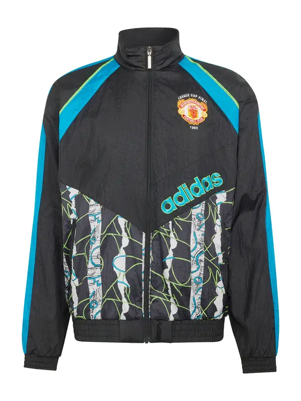 ADIDAS PERFORMANCE ADIDAS PERFORMANCE Športna jakna 'Manchester United 90'  azur / svetlo zelena / črna / bela