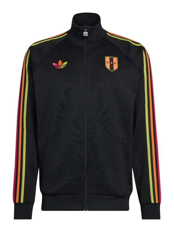 ADIDAS PERFORMANCE ADIDAS PERFORMANCE Športna jopa na zadrgo 'Peru'  neonsko rumena / oranžna / rdeča / črna