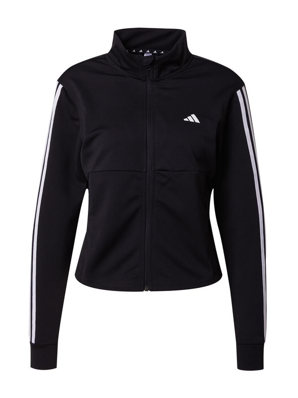 ADIDAS PERFORMANCE ADIDAS PERFORMANCE Športna jopa na zadrgo 'Train Essentials 3-Stripes'  črna / bela