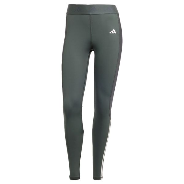 ADIDAS PERFORMANCE ADIDAS PERFORMANCE Športne hlače 'Hyperglam Shine Full-length'  temno siva / temno zelena / bela