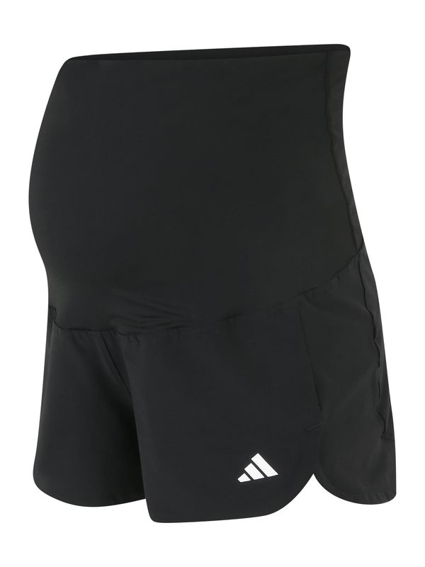 ADIDAS PERFORMANCE ADIDAS PERFORMANCE Športne hlače 'Pacer Woven Stretch Training Maternity'  črna / bela