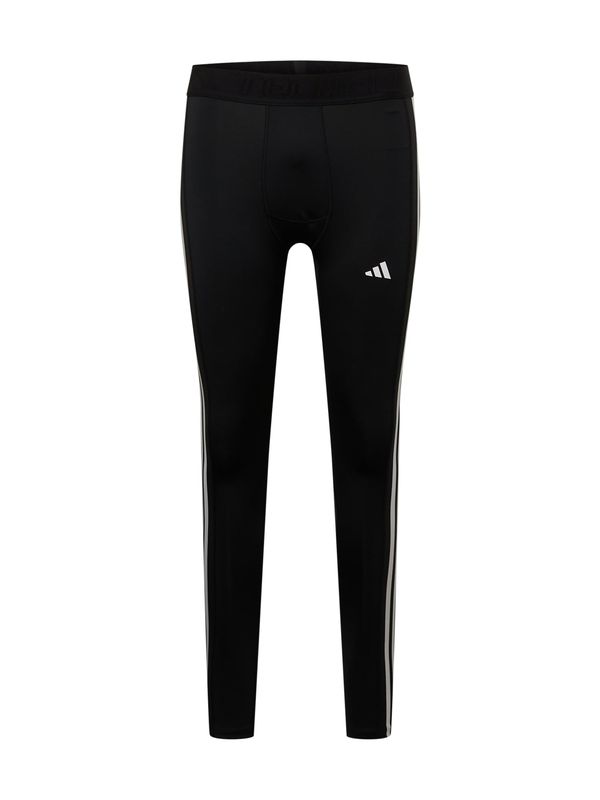 ADIDAS PERFORMANCE ADIDAS PERFORMANCE Športne hlače 'Techfit 3-Stripes Long'  črna / bela