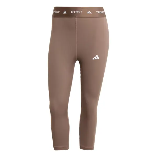 ADIDAS PERFORMANCE ADIDAS PERFORMANCE Športne hlače 'TECHFIT Capri'  umbra / bela