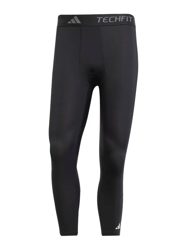 ADIDAS PERFORMANCE ADIDAS PERFORMANCE Športne hlače 'Techfit Compression'  svetlo siva / črna / bela