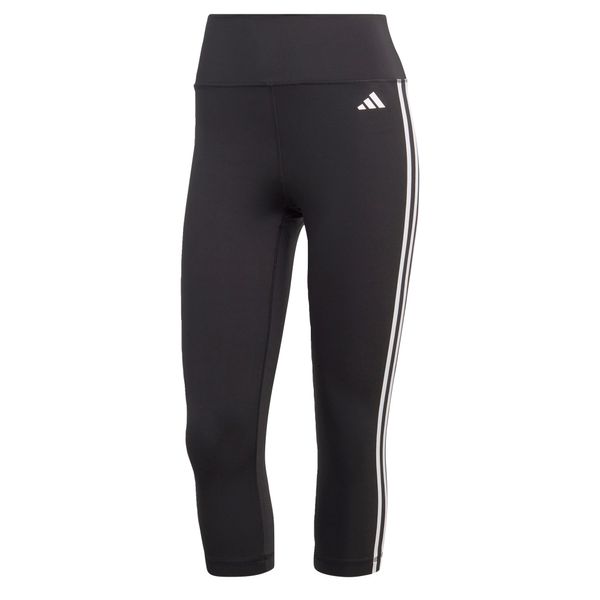ADIDAS PERFORMANCE ADIDAS PERFORMANCE Športne hlače 'Train Essentials 3-Stripes High-Waisted 3/4'  črna / bela