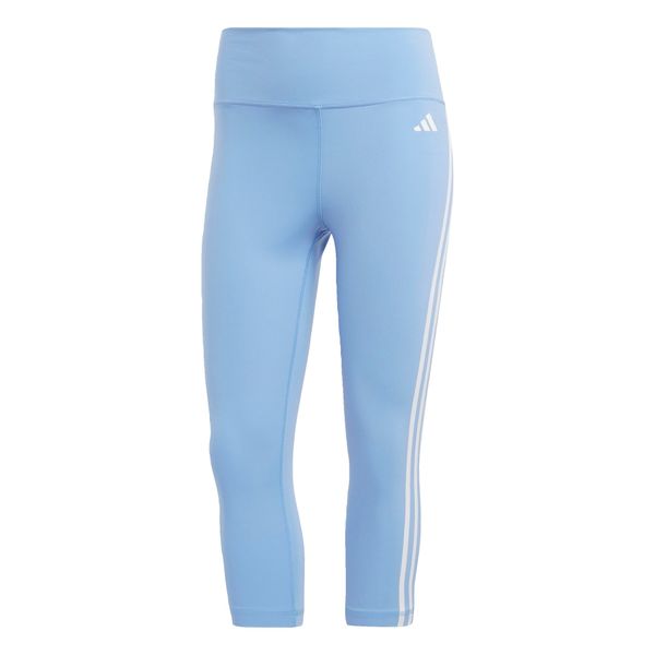 ADIDAS PERFORMANCE ADIDAS PERFORMANCE Športne hlače 'Train Essentials 3-Stripes High-Waisted 3/4'  svetlo modra / bela