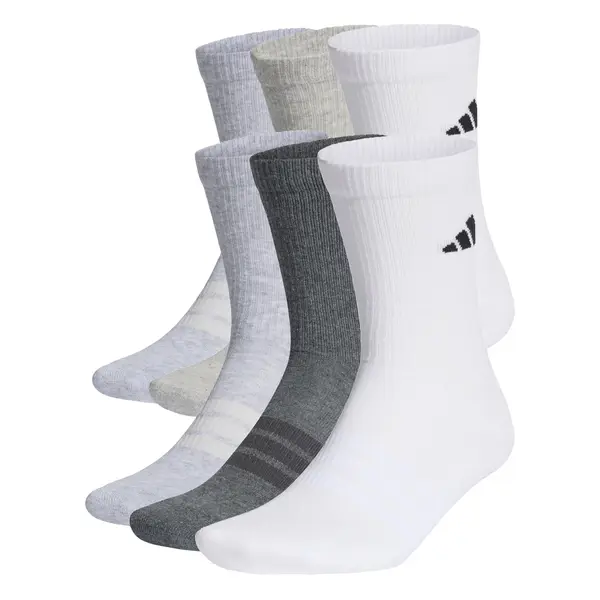 ADIDAS PERFORMANCE ADIDAS PERFORMANCE Športne nogavice 'CUSHIONED CREW 6 PAIR PACK'  svetlo siva / pegasto siva / črna / bela