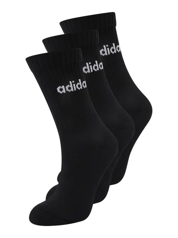 ADIDAS PERFORMANCE ADIDAS PERFORMANCE Športne nogavice 'Linear Crew Cushioned 3 Pairs'  črna / bela