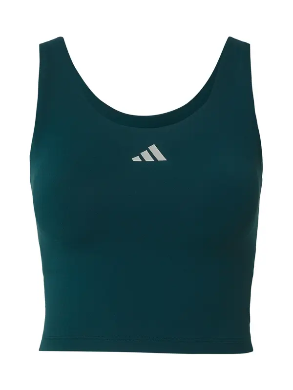 ADIDAS PERFORMANCE ADIDAS PERFORMANCE Športni top 'Studio All Me'  temno zelena / bela
