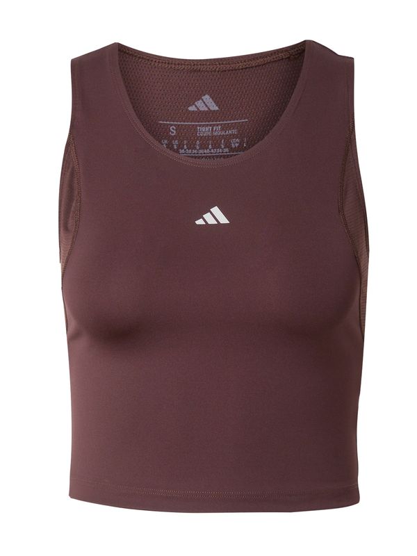 ADIDAS PERFORMANCE ADIDAS PERFORMANCE Športni top  temno rjava / bela