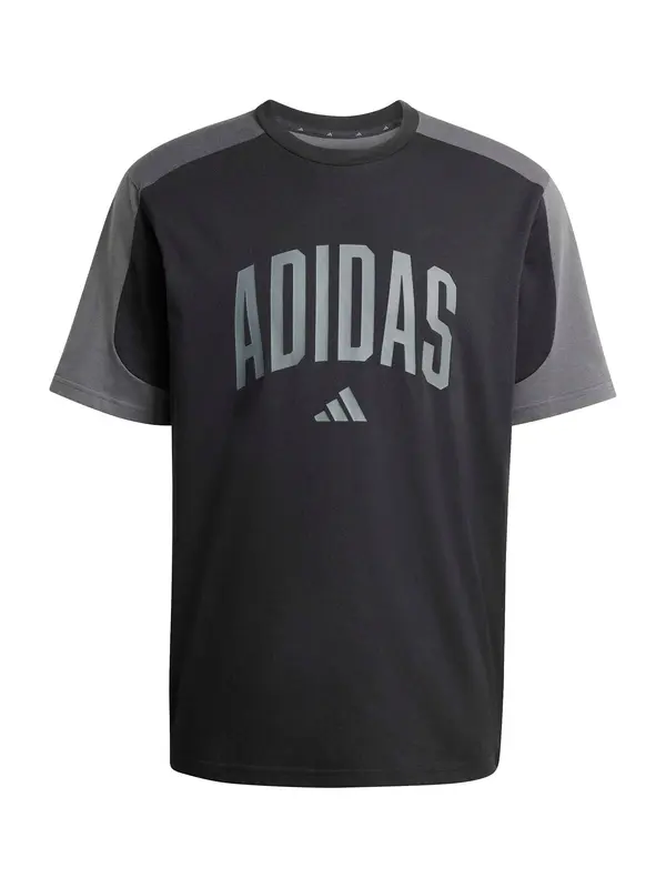 ADIDAS SPORTSWEAR ADIDAS SPORTSWEAR Funkcionalna majica 'COLLEGIATE'  grafit / črna