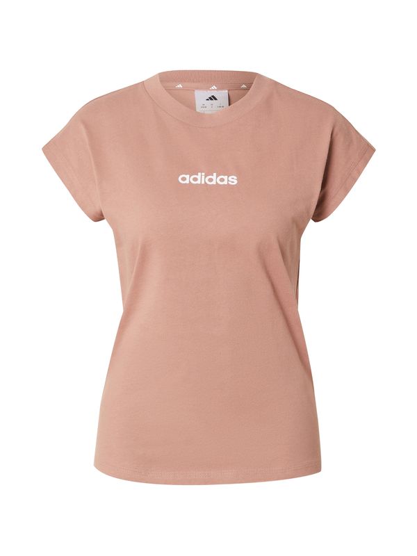 ADIDAS SPORTSWEAR ADIDAS SPORTSWEAR Funkcionalna majica 'Essentials Linear'  staro roza / bela