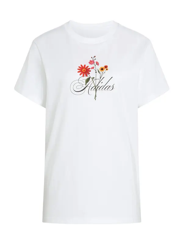 ADIDAS SPORTSWEAR ADIDAS SPORTSWEAR Funkcionalna majica 'FLORAL'  rumena / rdeča / črna / bela